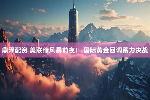 鼎泽配资 美联储风暴前夜！ 国际黄金回调蓄力决战