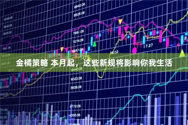 金橘策略 本月起，这些新规将影响你我生活